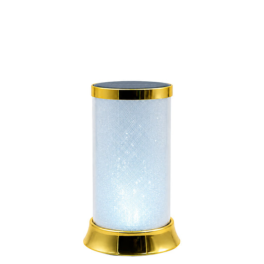 Vela Candeeiro Solar Glitter Dourado 1042