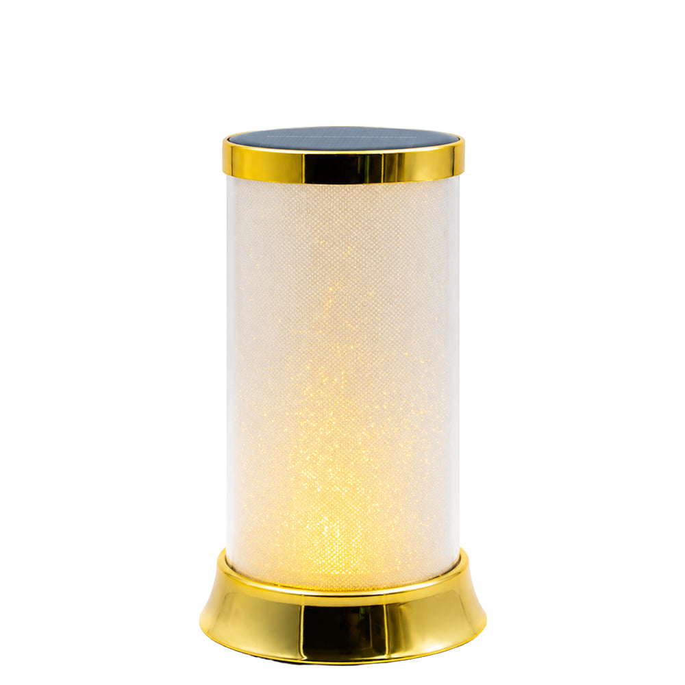 Vela Candeeiro Solar Glitter Dourado 1043