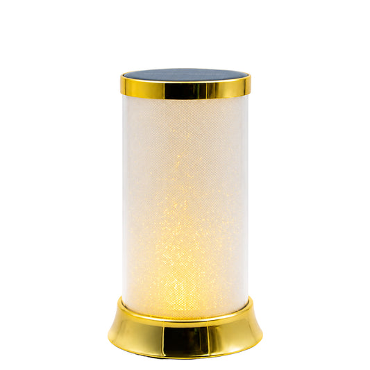 Vela Candeeiro Solar Glitter Dourado 1043