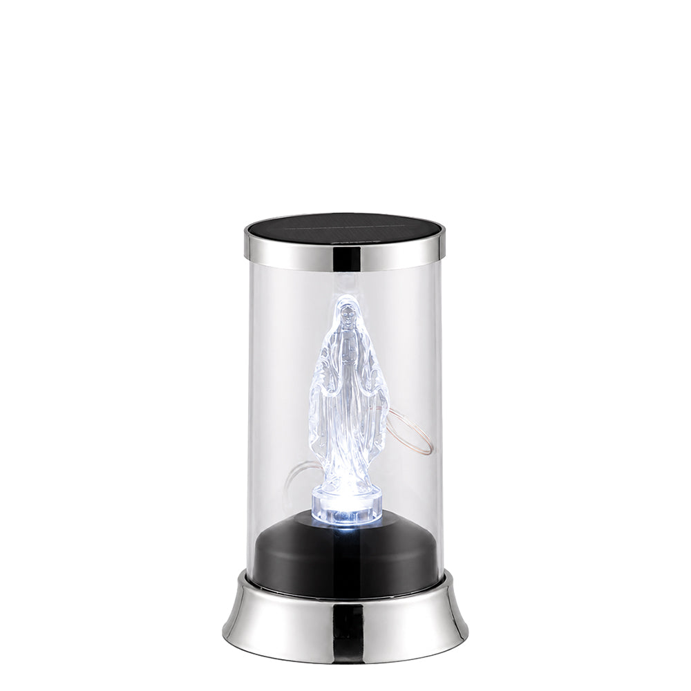 Vela Candeeiro Solar Maria Prateado 1044