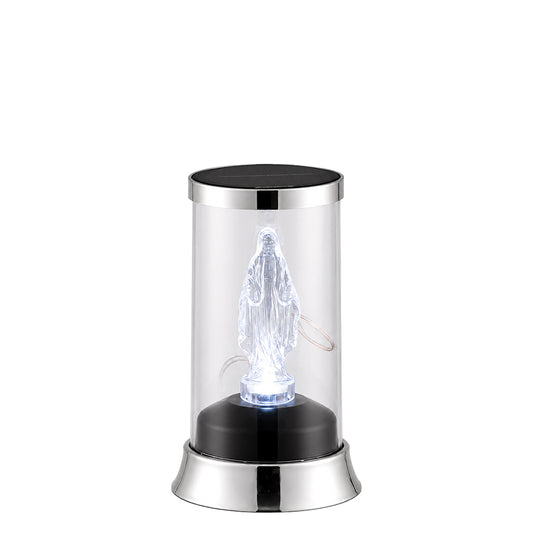 Vela Candeeiro Solar Maria Prateado 1044