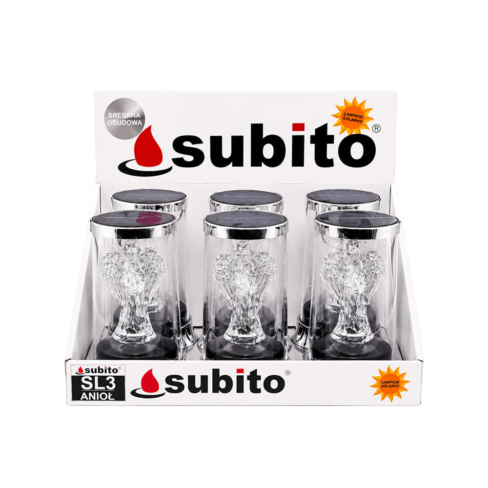 Vela Candeeiro Solar Anjo Prateado 1048