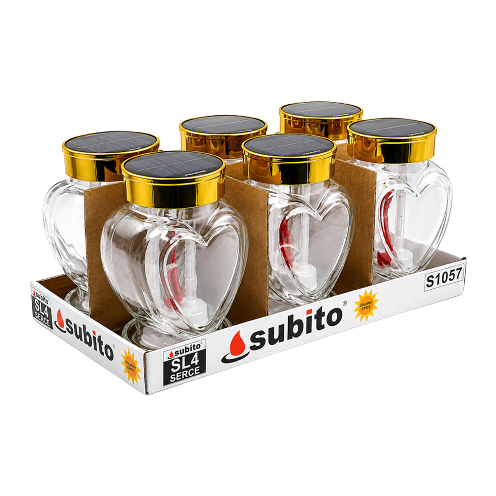 Vela Candeeiro Solar Coração Dourado 1057