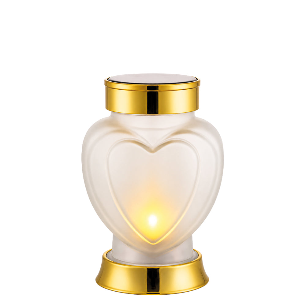 Vela Candeeiro Solar Coração Dourado 1059