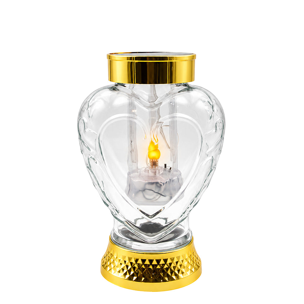 Vela Candeeiro Solar Coração Dourado 1258