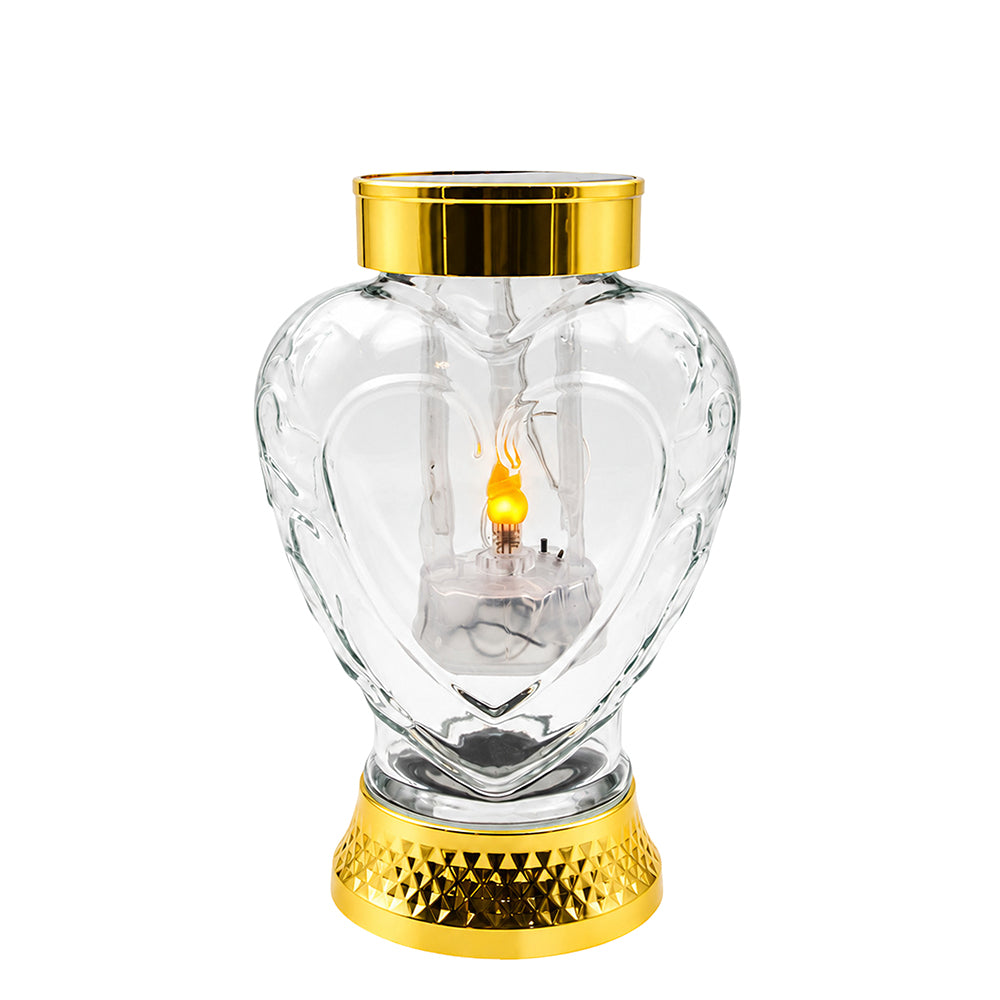 Vela Candeeiro Solar Coração Dourado 1258