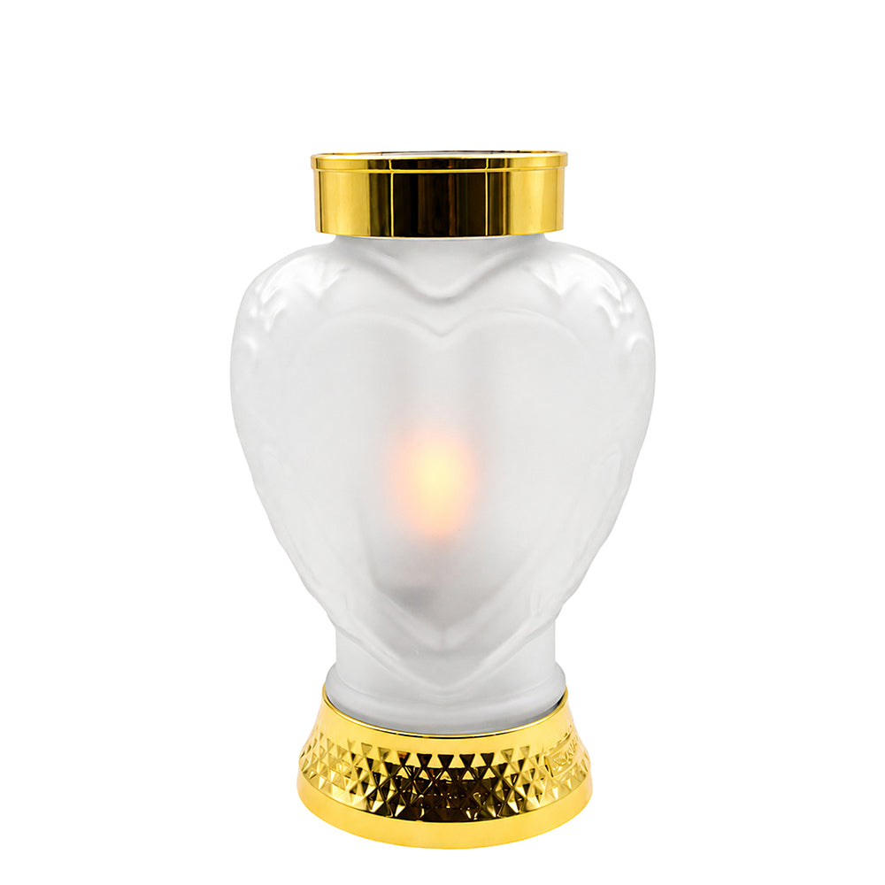 Vela Candeeiro Solar Coração Dourado 1259