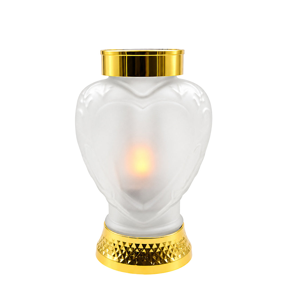 Vela Candeeiro Solar Coração Dourado 1259