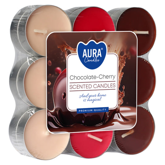 Vela Tealight Aromática Pack.18 Chocolate & Cereja 4h