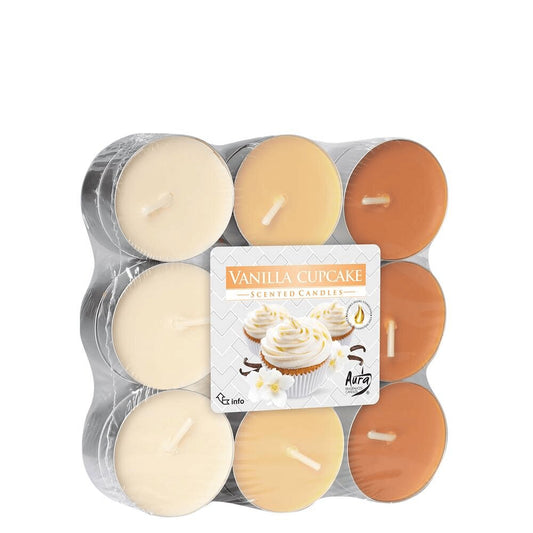 Vela Tealight Aromática Bolo Baunilha Pack.18