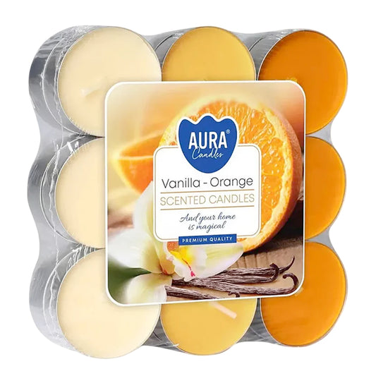 Vela Tealight Aromática Pack.18 Baunilha & Laranja 4h