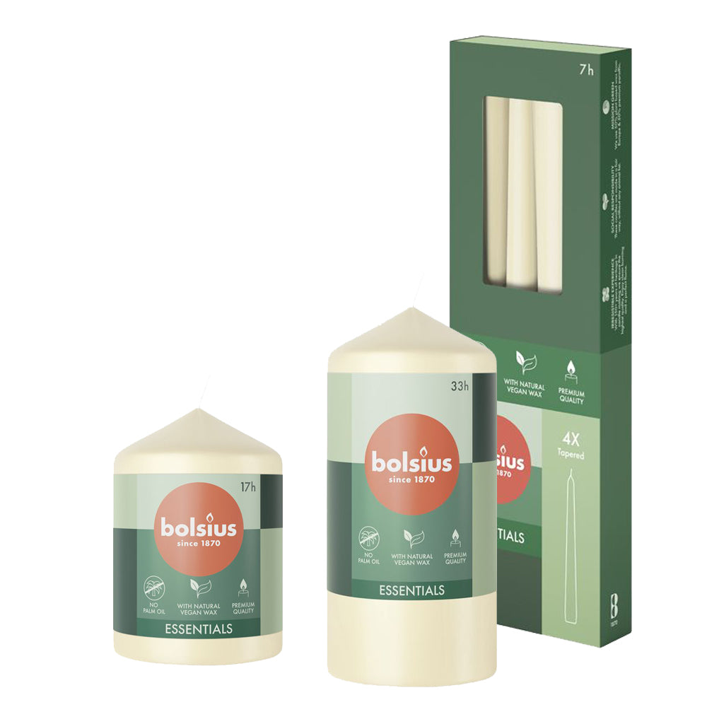 Pack Vela Pilar e Cónica Essentials Pérola Suave