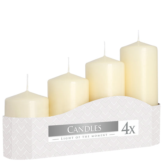 Vela Pilar 50/4 Pack 4 Pérola 33h