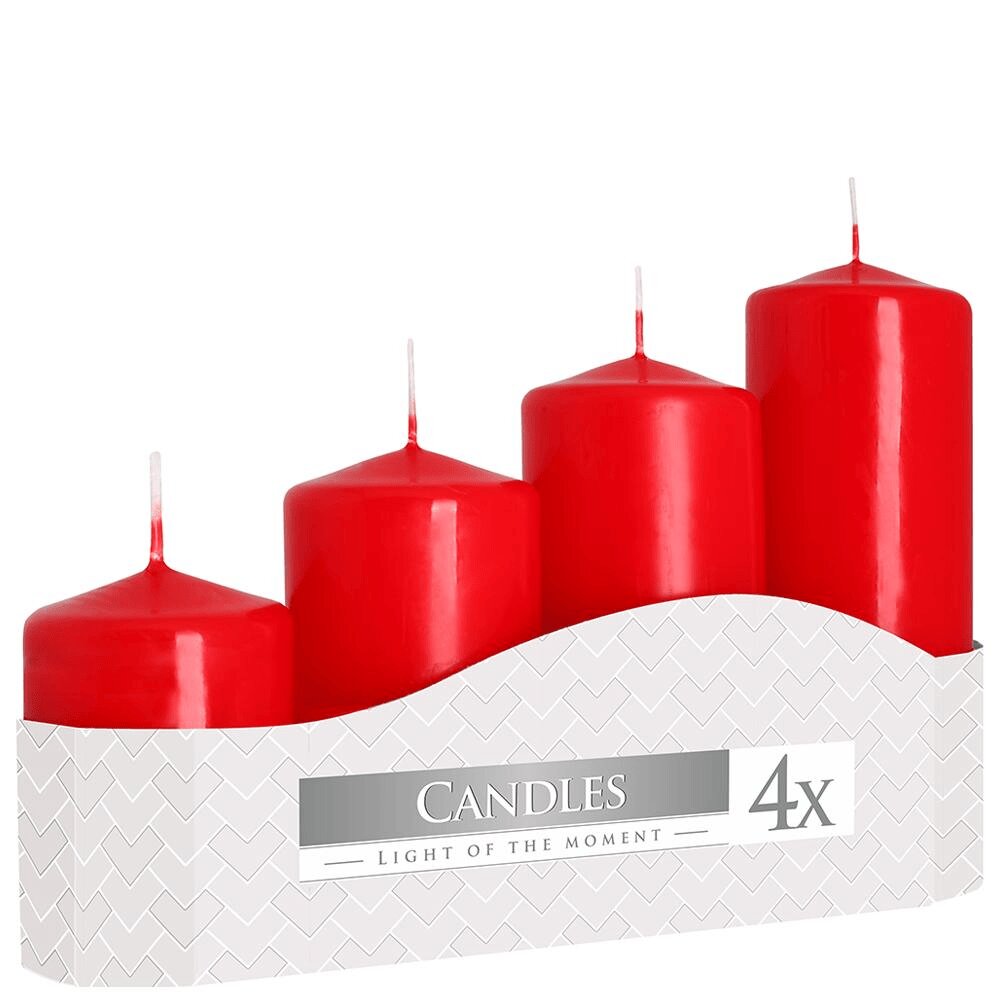 Vela Pilar SW50 Prata Vermelha 4un.