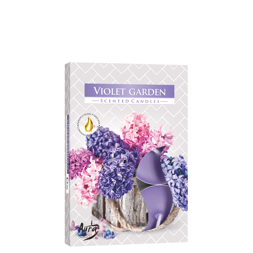 Vela Tealight Aromática Pack.6 Jardim Violeta 4h