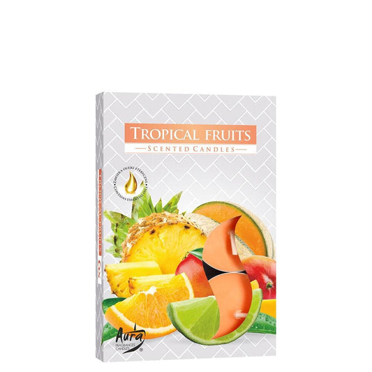 Vela Tealight Aromática Pack.6 Frutas Tropicais 4h