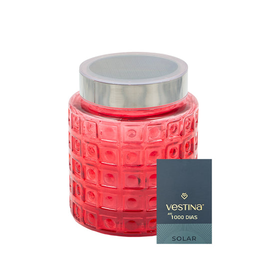 Vela Candeeiro Solar VSS21 Vermelho